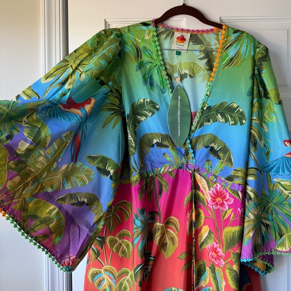 FARM RIO Ombre Forest Ruffle Tunic Dress - Picture 11 of 15